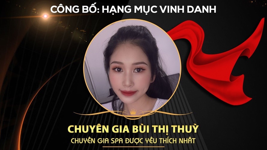 Chuyên gia Bùi Thị Thuỳ xuất sắc nhận giải thưởng Vinh danh chuyên gia Spa được yêu thích nhất tại The Best Of Asia Beauty 2020