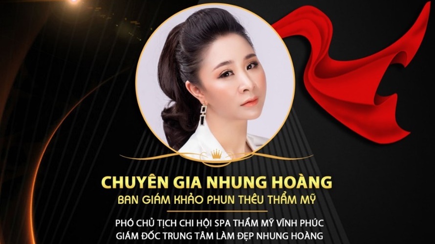 Chuyên gia Nhung Hoàng xuất hiện đầy chuyên nghiệp trên cương vị Giám khảo bộ môn Phun thêu thẩm mỹ tại cuộc thi The Best Of Asia Beauty 2020
