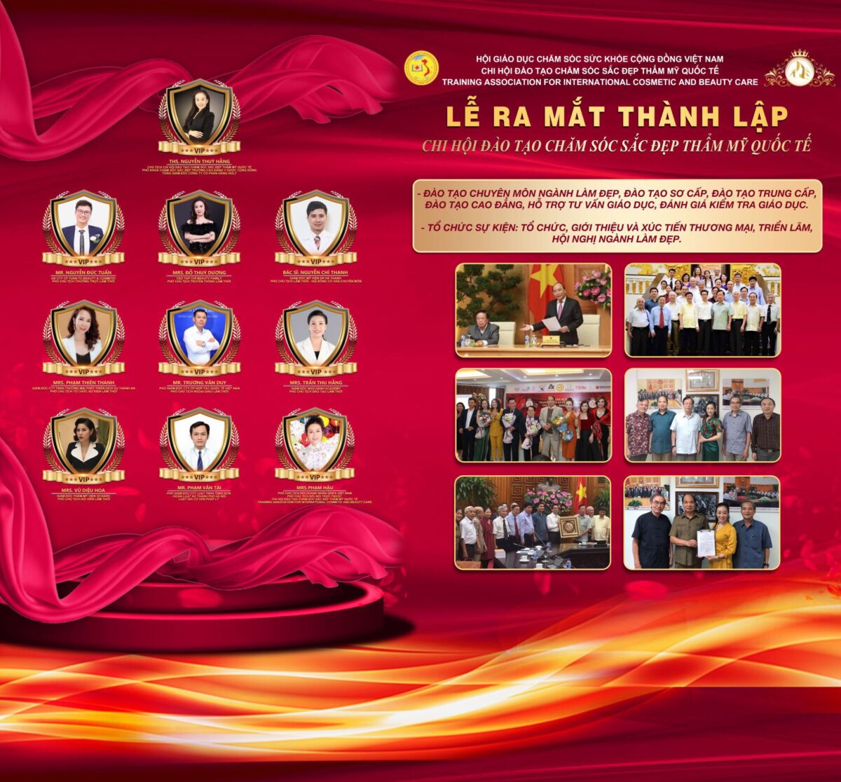 Chi hội Đào tạo chăm sóc sắc đẹp thẩm mỹ quốc tế sẽ chính thức ra mắt ngày 16/10