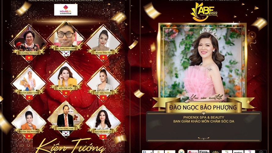 CEO Đào Ngọc Bảo Phượng khoe nét đẹp hiện đại, sang trọng khi đảm nhiệm vị trí Ban giám khảo bộ môn Chăm sóc da tại Grandmaster Beauty Contest Festival 2022