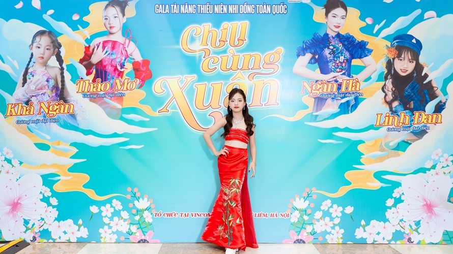 Nguyễn Hoa Thảo Mơ yêu kiều sắc hương trên sàn diễn Gala Tài năng Thiếu niên Nhi đồng toàn quốc 2026